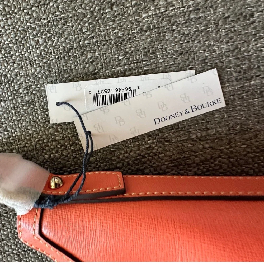 Dooney & Bourke Saffiano Leather Hobo Bag Coral Pink Orange BSAFF1613 CRCR New